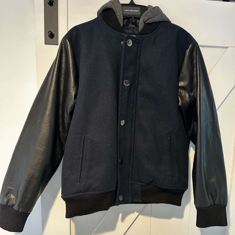 Route 66 Black and Navy Varsity Jacket